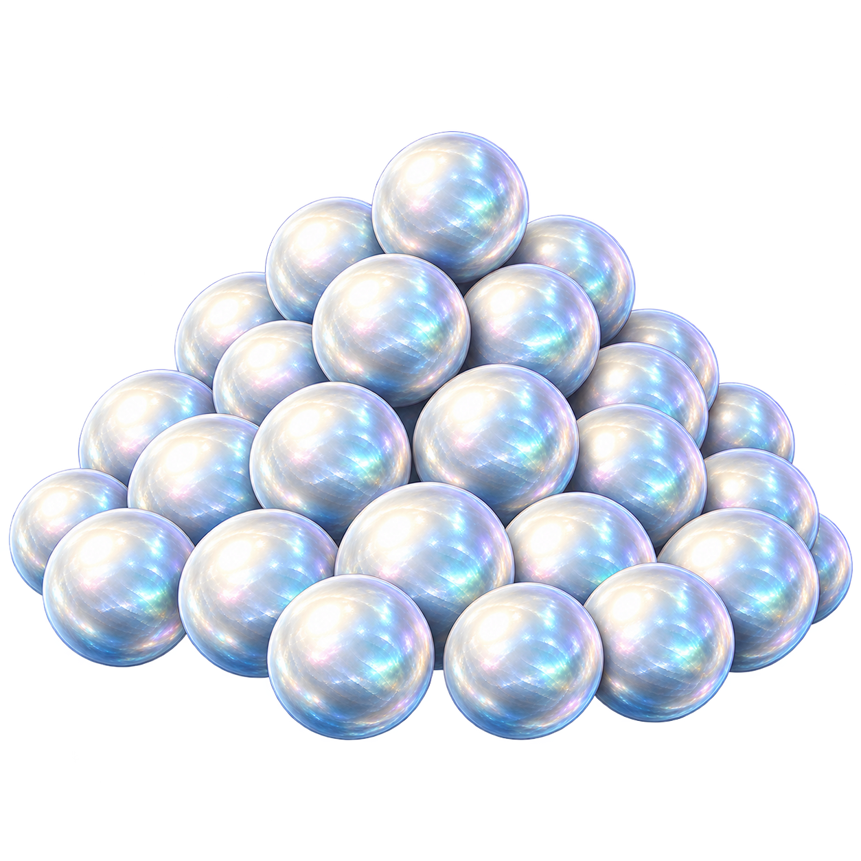A large case of pearls.