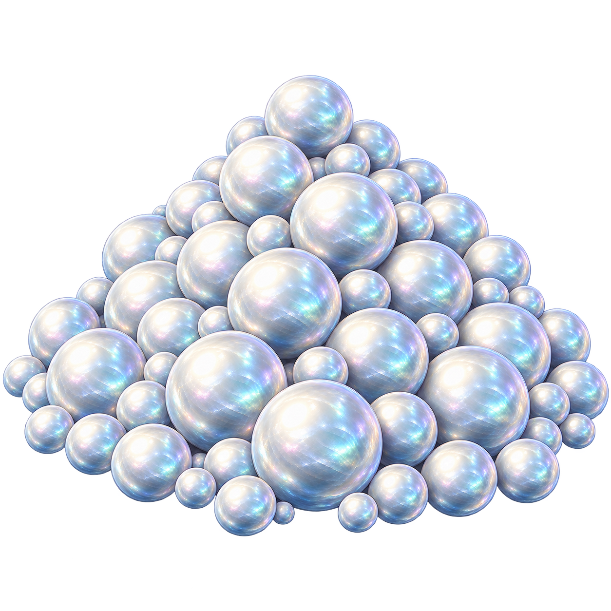 A large case of pearls.